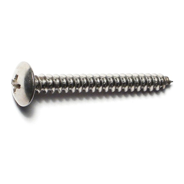 Midwest Fastener Sheet Metal Screw, #8 x 1-1/2 in, 18-8 Stainless Steel Truss Head Phillips Drive, 100 PK 51759 - main